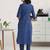 women ethnic motifs printed regular mirror work kurta with trousers