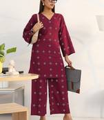 women printed regular kurta with palazzos