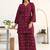 women printed regular kurta with palazzos