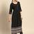 women ethnic motifs printed empire kurta with trousers & with dupatta