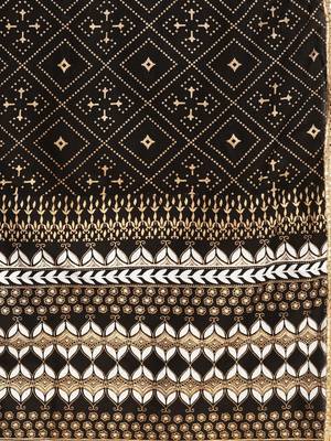 women ethnic motifs printed empire kurta with trousers & with dupatta 4