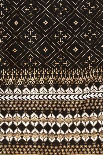 women ethnic motifs printed empire kurta with trousers & with dupatta