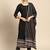 women ethnic motifs printed empire kurta with trousers & with dupatta