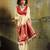 Cream silk blend designer banarasi saree