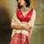 Cream silk blend designer banarasi saree