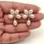 Anti-tarnish, teardrop pendant, stud back, faux pearl petals, festive wear