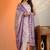 women ethnic motifs printed regular kurta with trousers & with dupatta