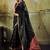 Black women black ethnic motifs zari woven silk blend banarasi saree with blouse piece