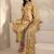 women ethnic motifs printed regular thread work kurta with trousers & with dupatta
