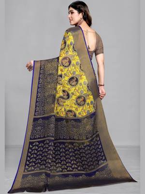 Multicolor ethnic motifs brasso saree 3