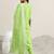 women ethnic motifs printed regular thread work kurta with trousers & dupatta