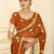 Brown embellished zari  georgette heavy work saree