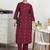 women ethnic motifs printed regular kurta with trousers
