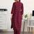 women ethnic motifs printed regular kurta with trousers