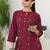 women ethnic motifs printed regular kurta with trousers