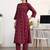 women ethnic motifs printed regular kurta with trousers