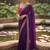 Purple embellished zari  georgette designer saree