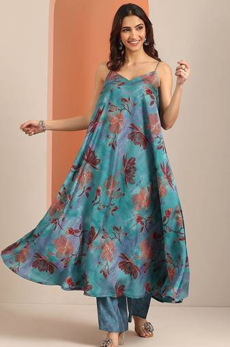 women floral printed a-line kurta set