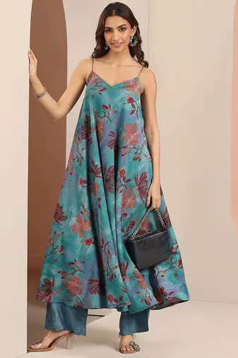 women floral printed a-line kurta set