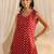 maroon floral printed cotton a-line kurta set