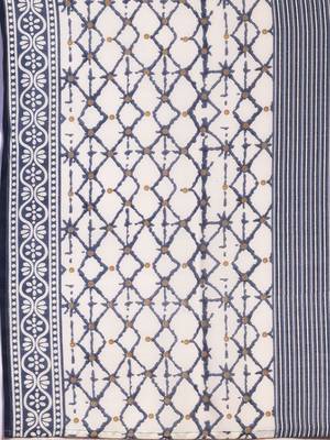 women ethnic motifs printed regular thread work kurta with trousers & with dupatta 5