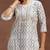 women ethnic motifs printed regular thread work kurta with trousers & with dupatta