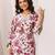 floral printed v-neck straight kurta with trousers
