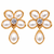 Anti-tarnish, teardrop pendant, stud back, faux pearl petals, festive wear