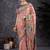 Pink ethnic motifs woven design zari banarasi saree with blouse