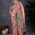 Pink ethnic motifs woven design zari banarasi saree with blouse