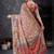 Cream floral silk blend designer banarasi saree