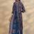 floral printed v-neck straight kurta with trousers & dupatta