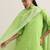 ethnic motifs printed v-neck thread work straight kurta with trousers & dupatta