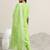 ethnic motifs printed v-neck thread work straight kurta with trousers & dupatta