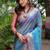 Blue woven design zari tissue banarasi saree