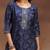 women ethnic motifs printed regular thread work kurta with trousers & with dupatta