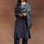 women ethnic motifs printed regular thread work kurta with trousers & with dupatta