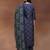 women ethnic motifs printed regular thread work kurta with trousers & with dupatta