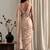 Peach embellished beads and stones tissue designer saree