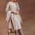 women ethnic motifs printed regular thread work kurta with trousers & with dupatta