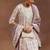 women ethnic motifs printed regular thread work kurta with trousers & with dupatta