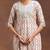 women ethnic motifs printed regular thread work kurta with trousers & with dupatta