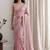 Pink embellished beads and stones tissue designer saree