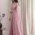 Pink embellished beads and stones tissue designer saree