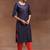 women ethnic motifs printed regular kurta with dhoti pants & with dupatta