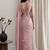Pink embellished beads and stones tissue designer saree