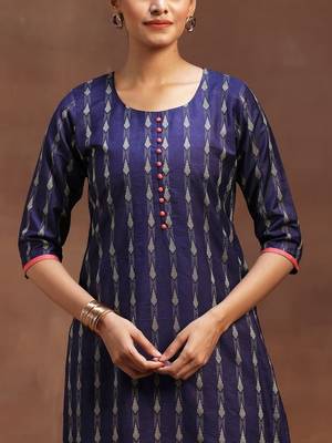 women ethnic motifs printed regular kurta with dhoti pants & with dupatta 6