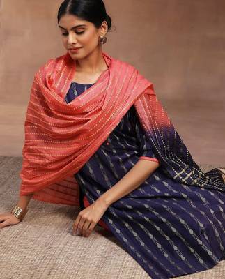 women ethnic motifs printed regular kurta with dhoti pants & with dupatta 7