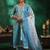 women ethnic motifs regular thread work kurta with trousers & with dupatta