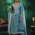 women ethnic motifs regular thread work kurta with trousers & with dupatta
